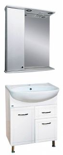 Напольная тумба под раковину Misty Уют 60см с ящиком белый